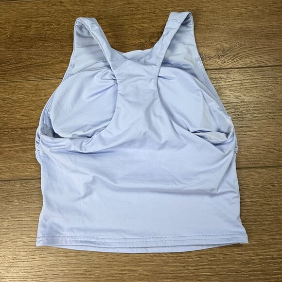 Lands End Women's High Neck Racerback Midkini Top 'Clear Blue Sky' Size 6 Summer - Picture 3 of 9